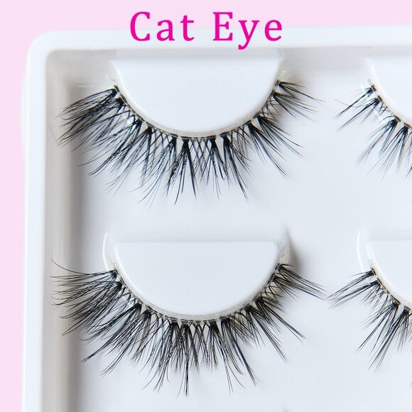 SO PINK BEAUTY Faux Mink Eyelashes 5 Pairs (Cat Eye) - Picture 1 of 3